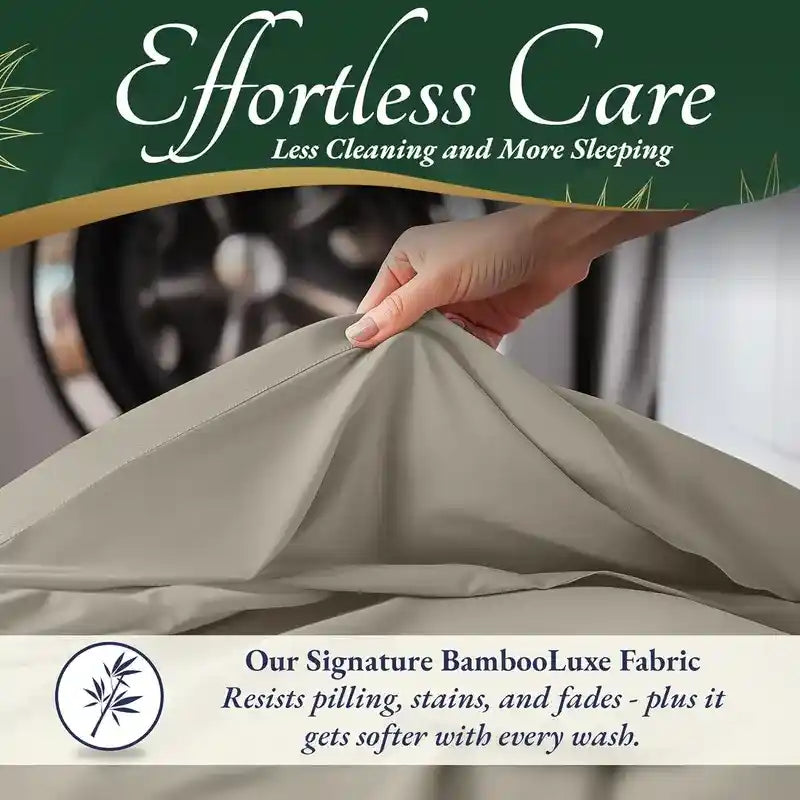 100% Bamboo Sheets with Anti-Slip Bands